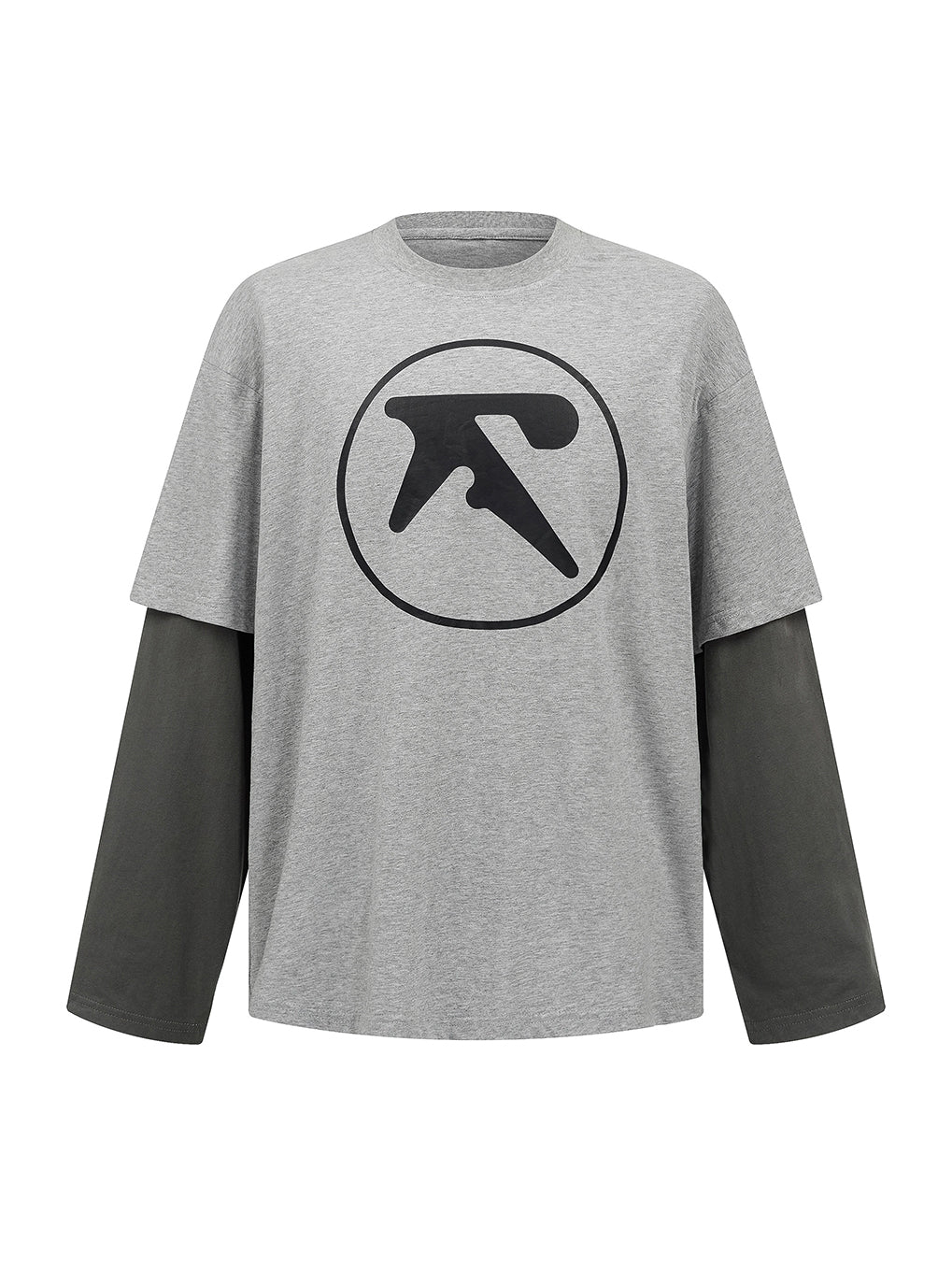 Fake Two-Tone Oversized Long Sleeve Tee