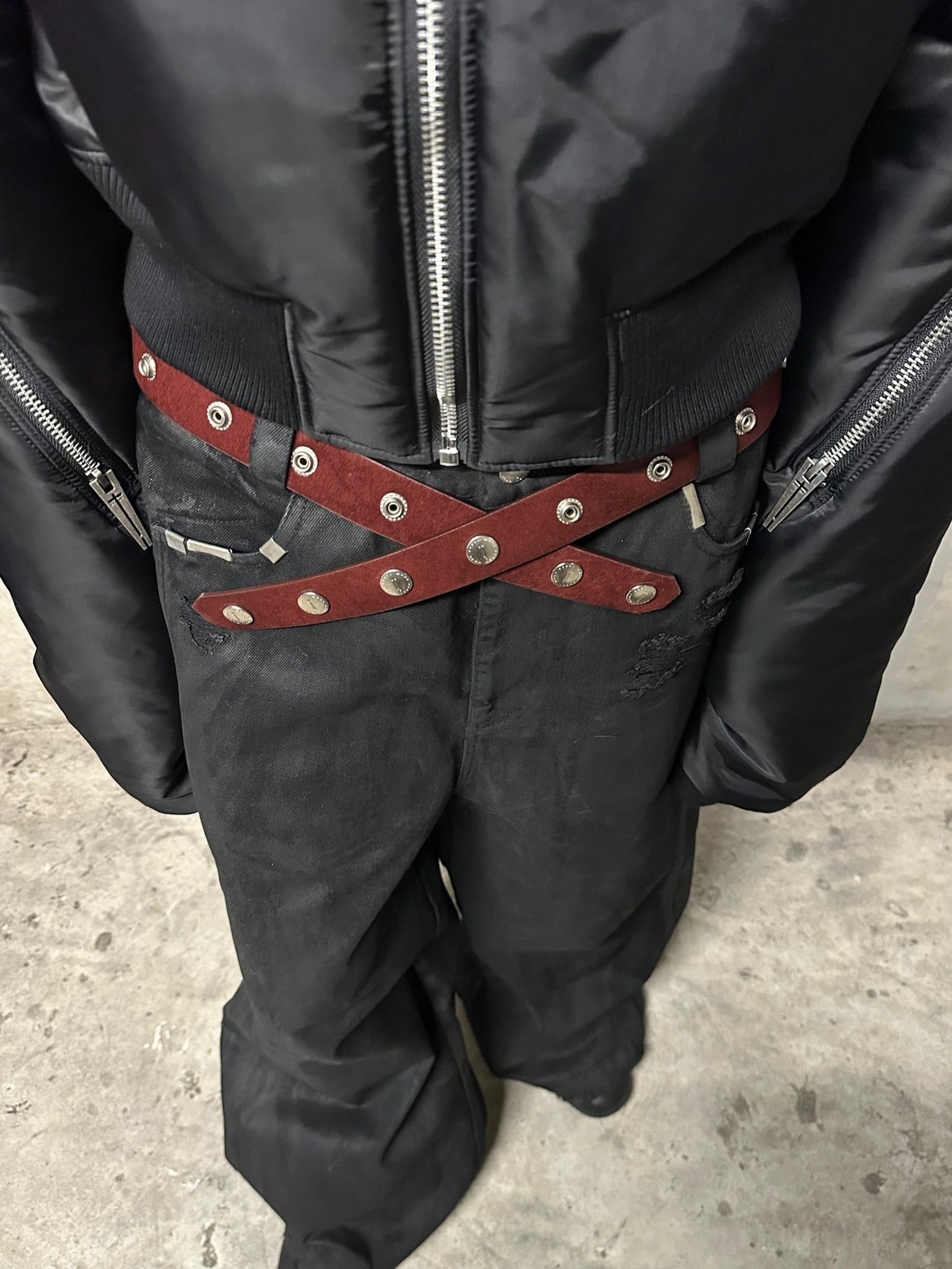 Red 'SØL' Snap Button Belt