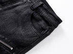 "ZIP" Multi-zipper Wax Pants