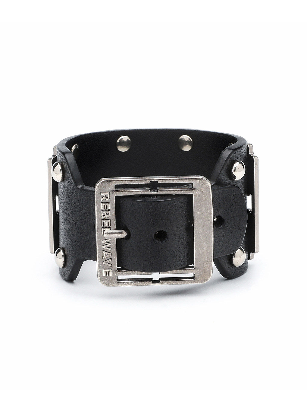 Genuine Leather Cross Blade Bracelet 23cm