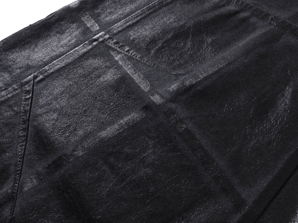 Crack Pattern Waxed Pants