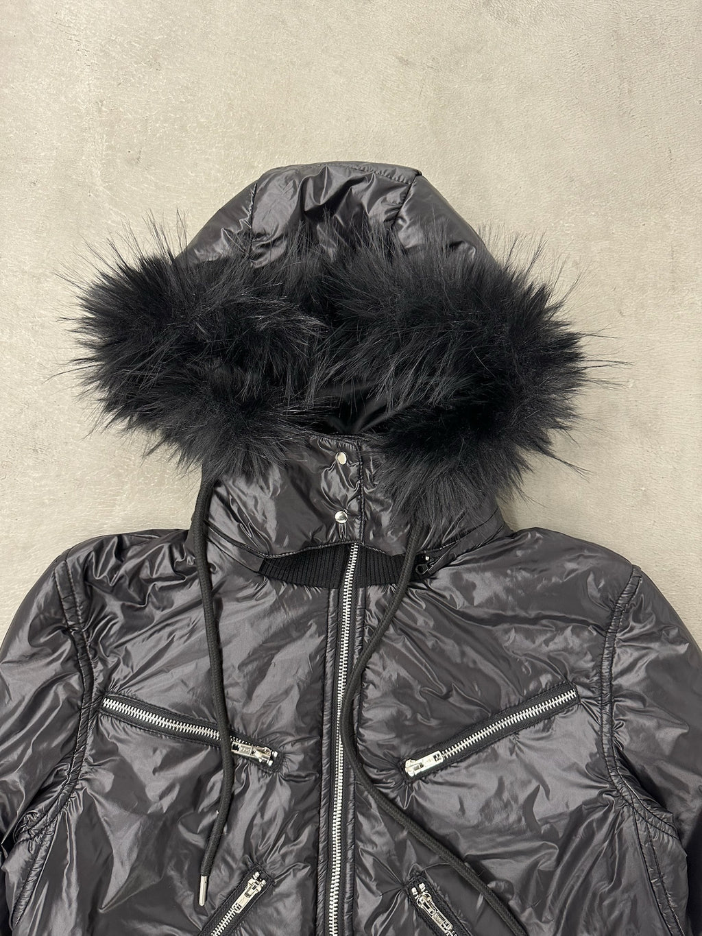 Detachable Fur Hooded Zip Jacket