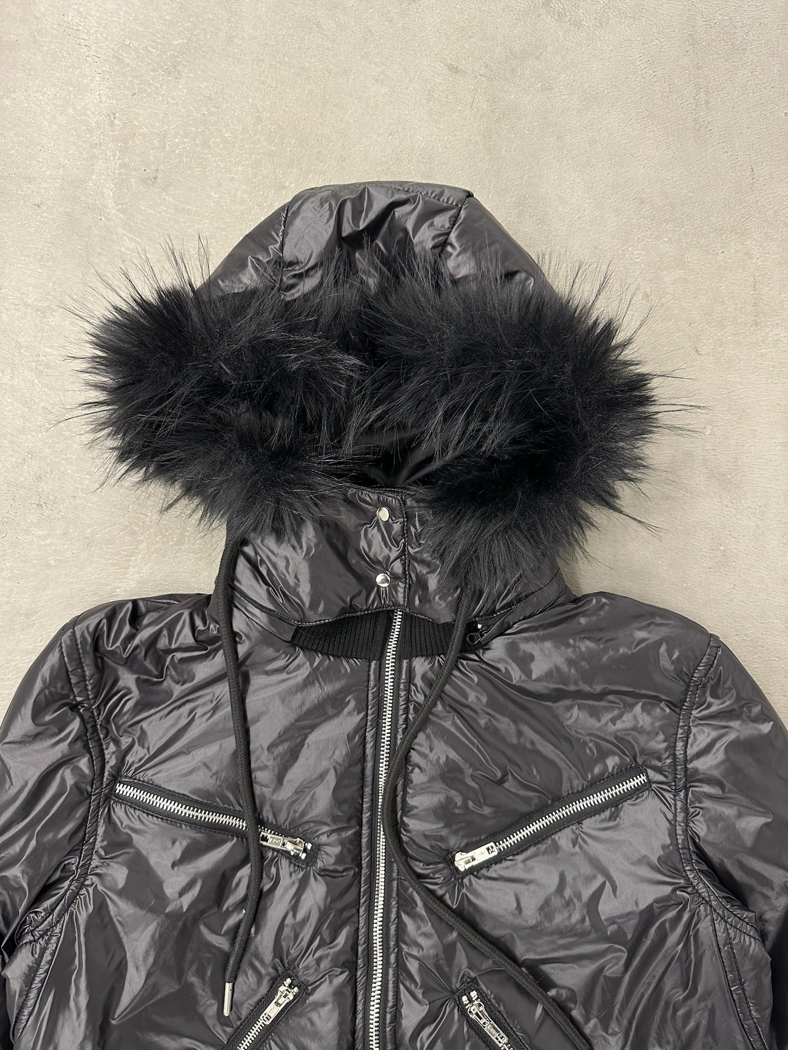 Detachable Fur Hooded Zip Jacket