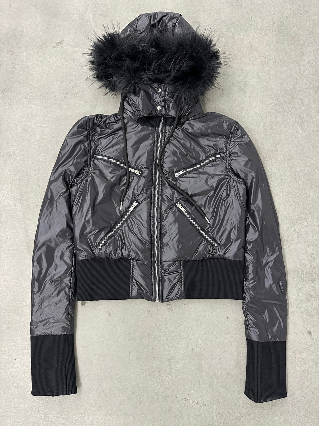 Detachable Fur Hooded Zip Jacket