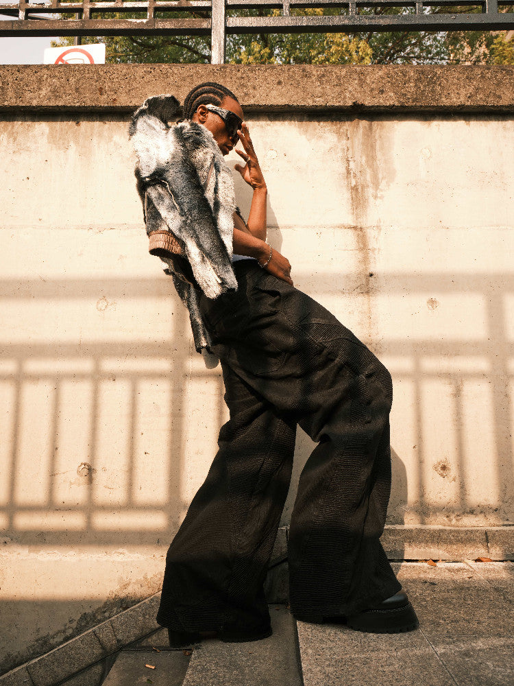 Alien bone wave jeans baggy pants