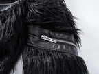Faux Fur & Leather Zip Jacket