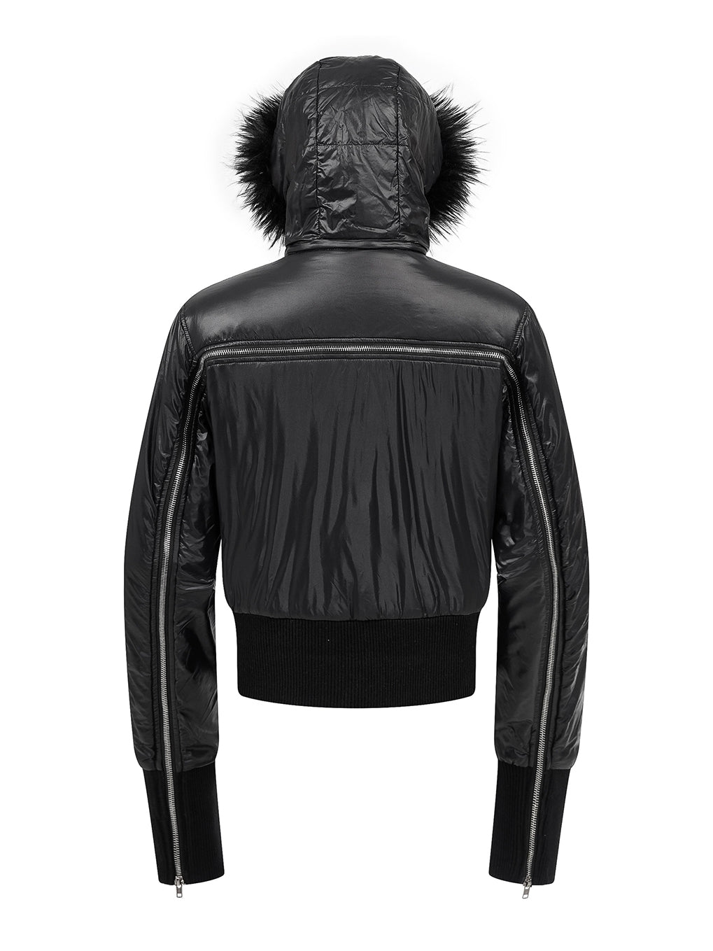 Detachable Fur Hooded Zip Jacket