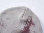Red Cross Print Beanie Knit Hat