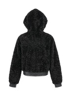 Faux Fur & Leather Hooded Jacket