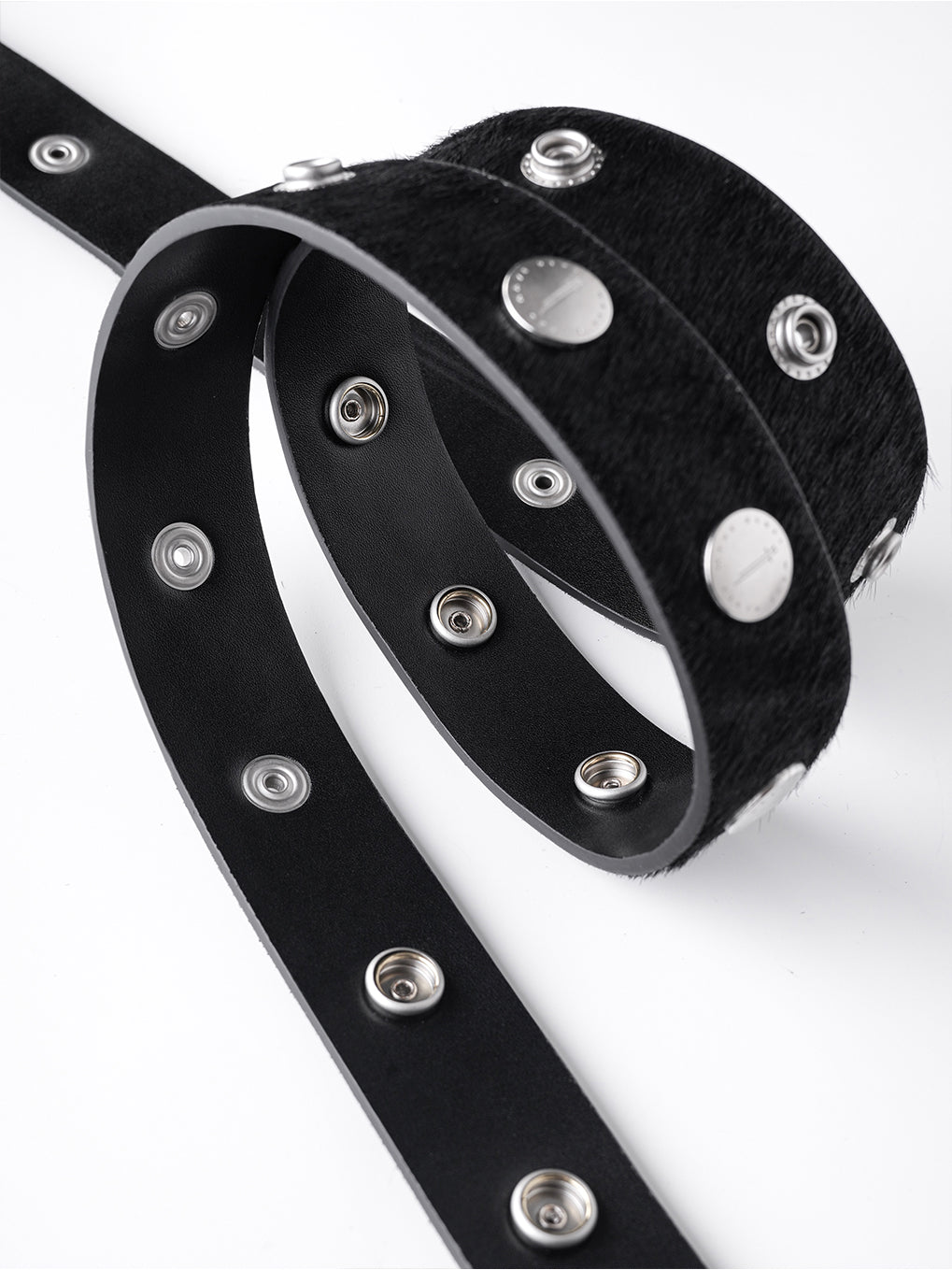 Black 'SØL' Snap Button Belt