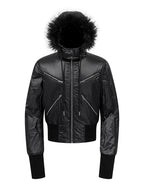 Detachable Fur Hooded Zip Jacket
