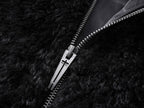 Faux Fur & Leather Hooded Jacket