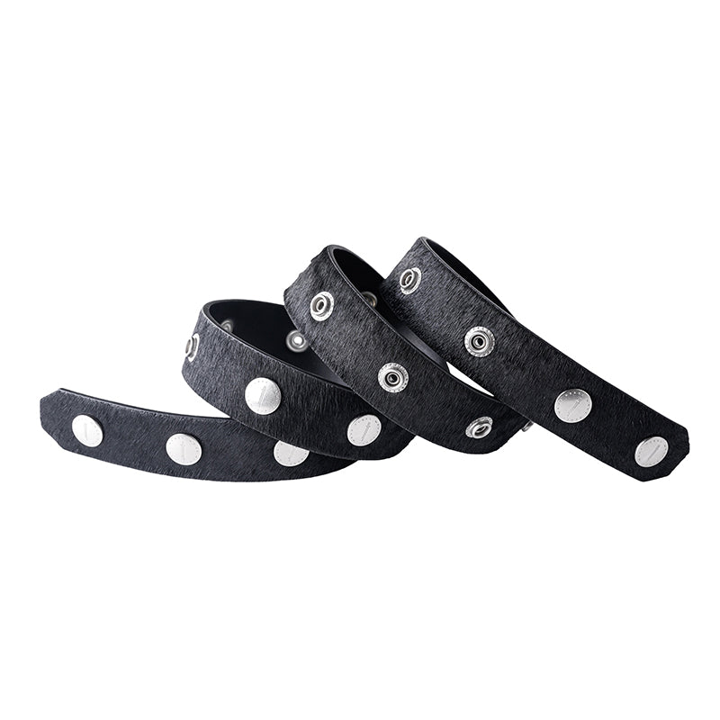 Black 'SØL' Snap Button Belt