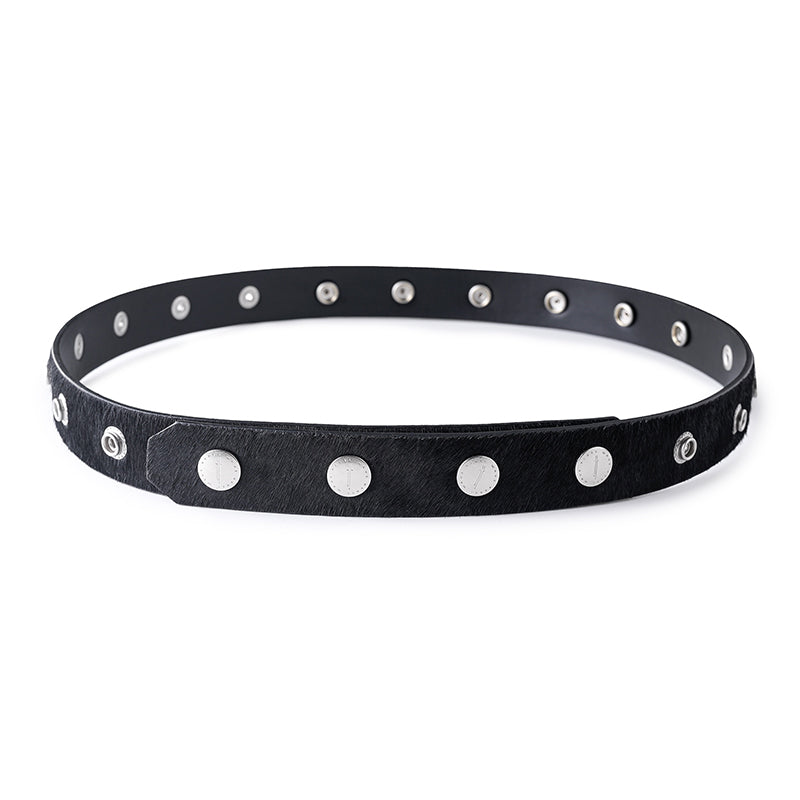Black 'SØL' Snap Button Belt