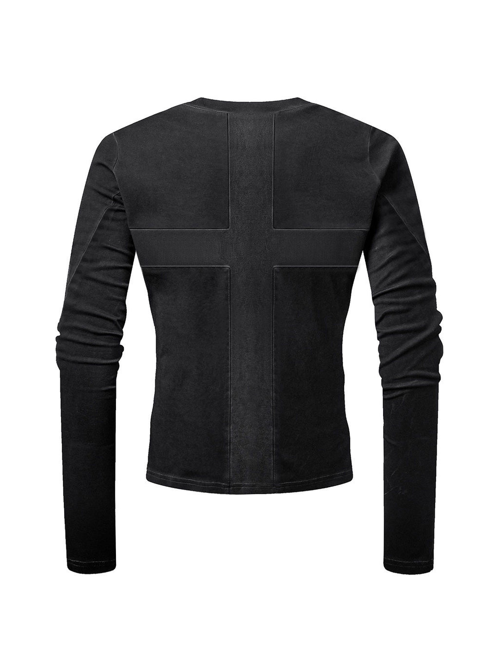 REBEL WAVE | Cross Print Slim Fit Gothic Tee