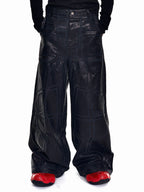 Crack Pattern Waxed Pants