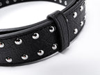 "╋" Cracked Leather Rivet Belt