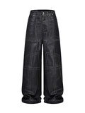 Crack Pattern Waxed Pants