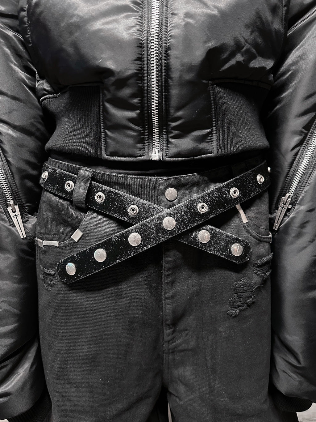Black 'SØL' Snap Button Belt
