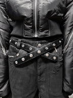 Black 'SØL' Snap Button Belt