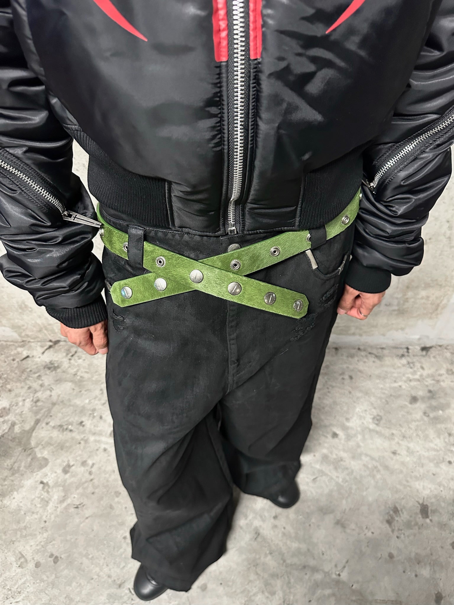 Green 'SØL' Snap Button Belt