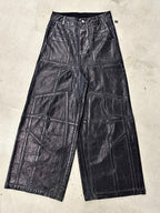 Crack Pattern Waxed Pants
