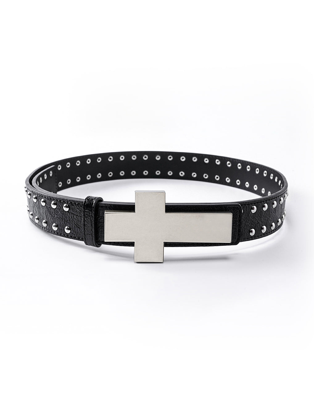 "╋" Cracked Leather Rivet Belt