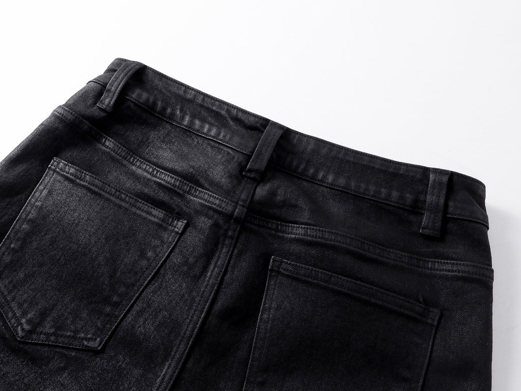 "ZIP" Multi-zipper Wax Pants