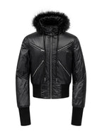 Detachable Fur Hooded Zip Jacket