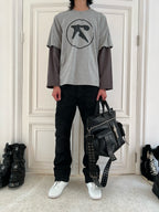 Fake Two-Tone Oversized Long Sleeve Tee