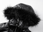 Detachable Fur Hooded Zip Jacket