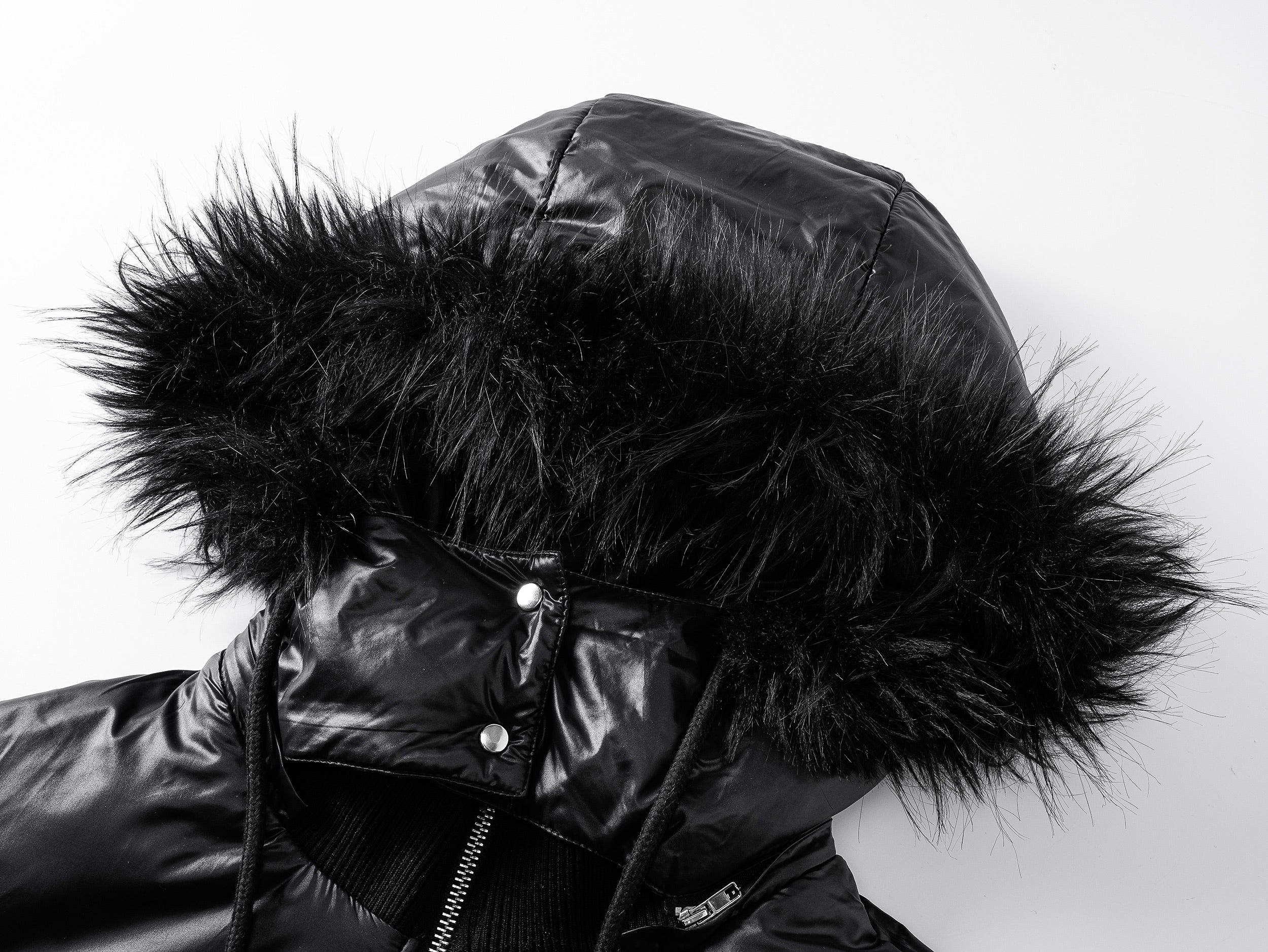 Detachable Fur Hooded Zip Jacket