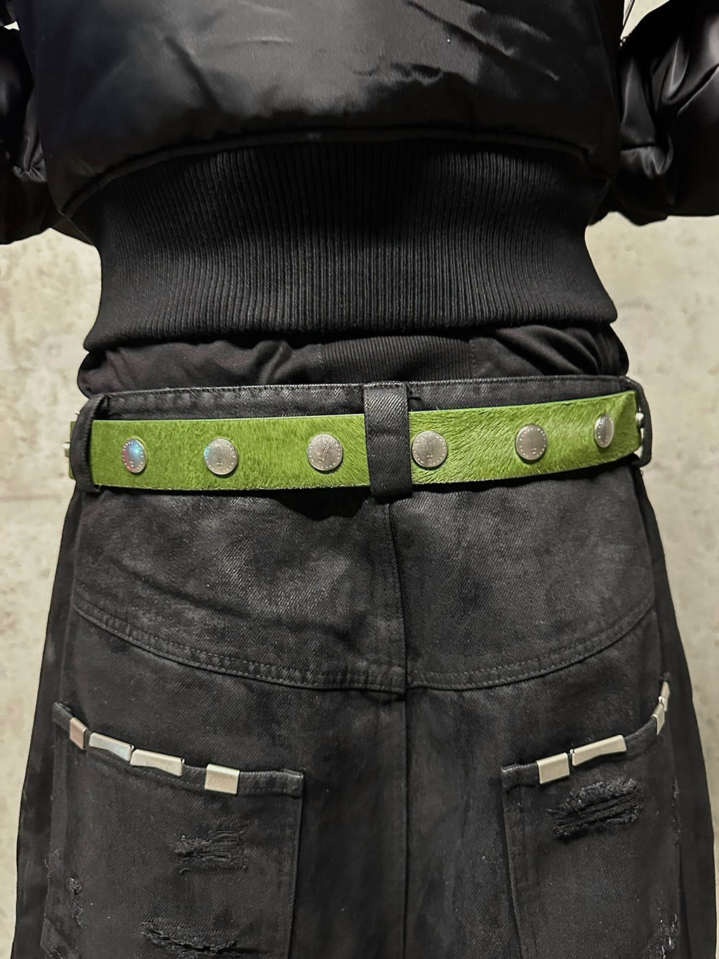 Green 'SØL' Snap Button Belt
