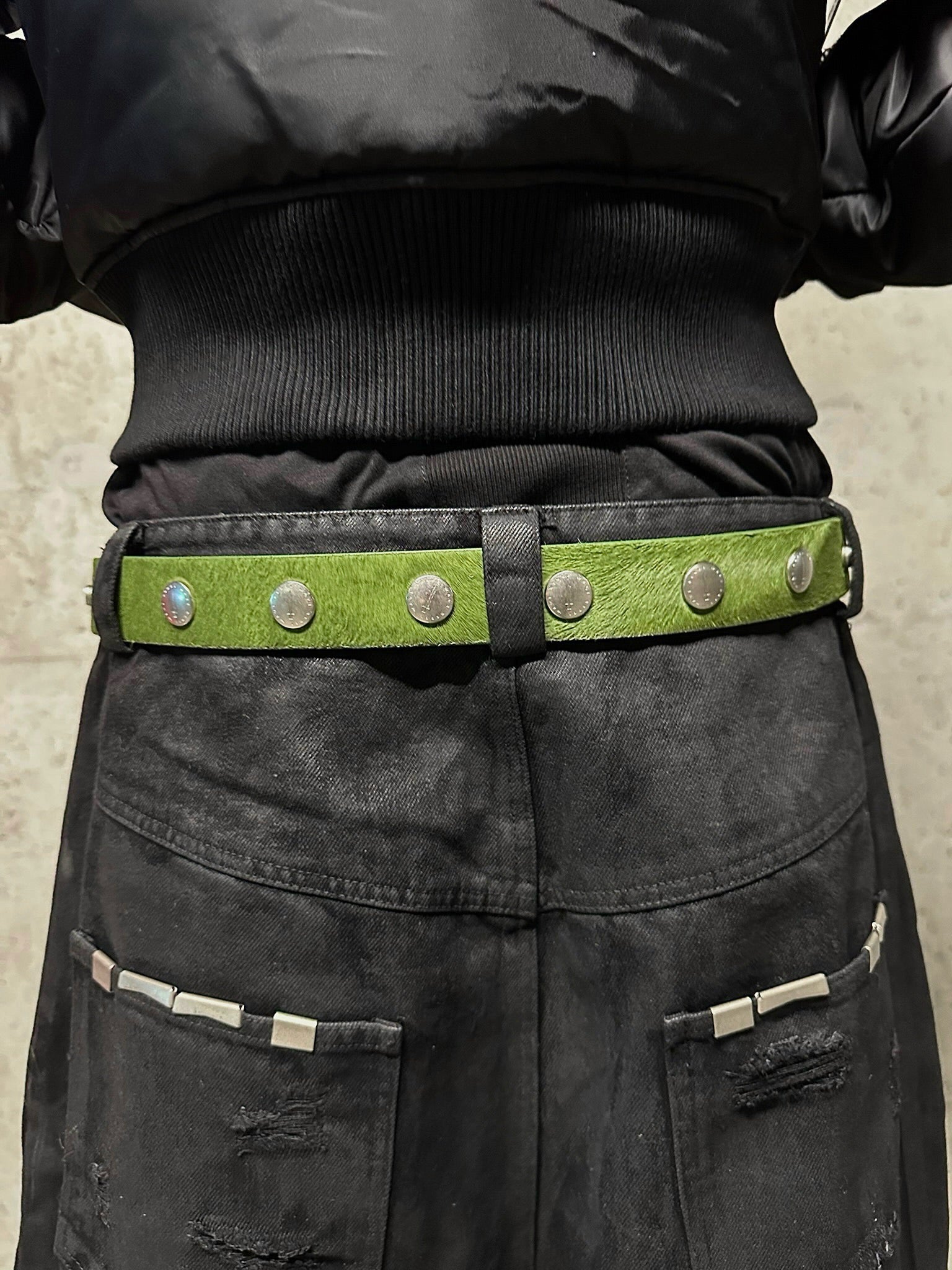 Green 'SØL' Snap Button Belt