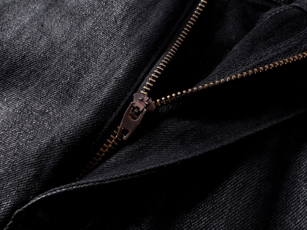 "ZIP" Multi-zipper Wax Pants