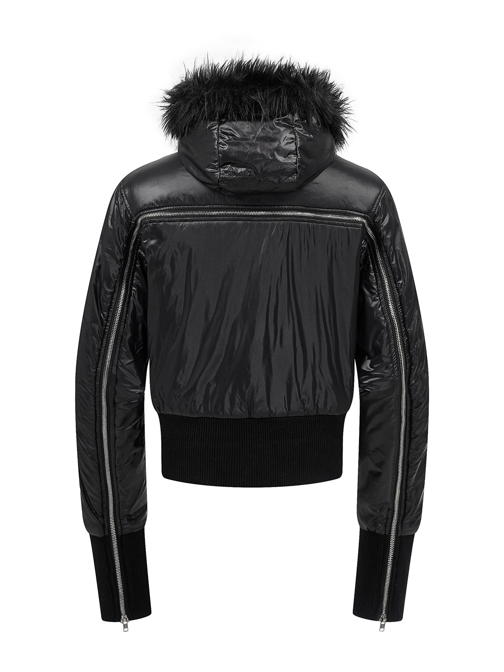 Detachable Fur Hooded Zip Jacket