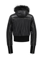 Detachable Fur Hooded Zip Jacket