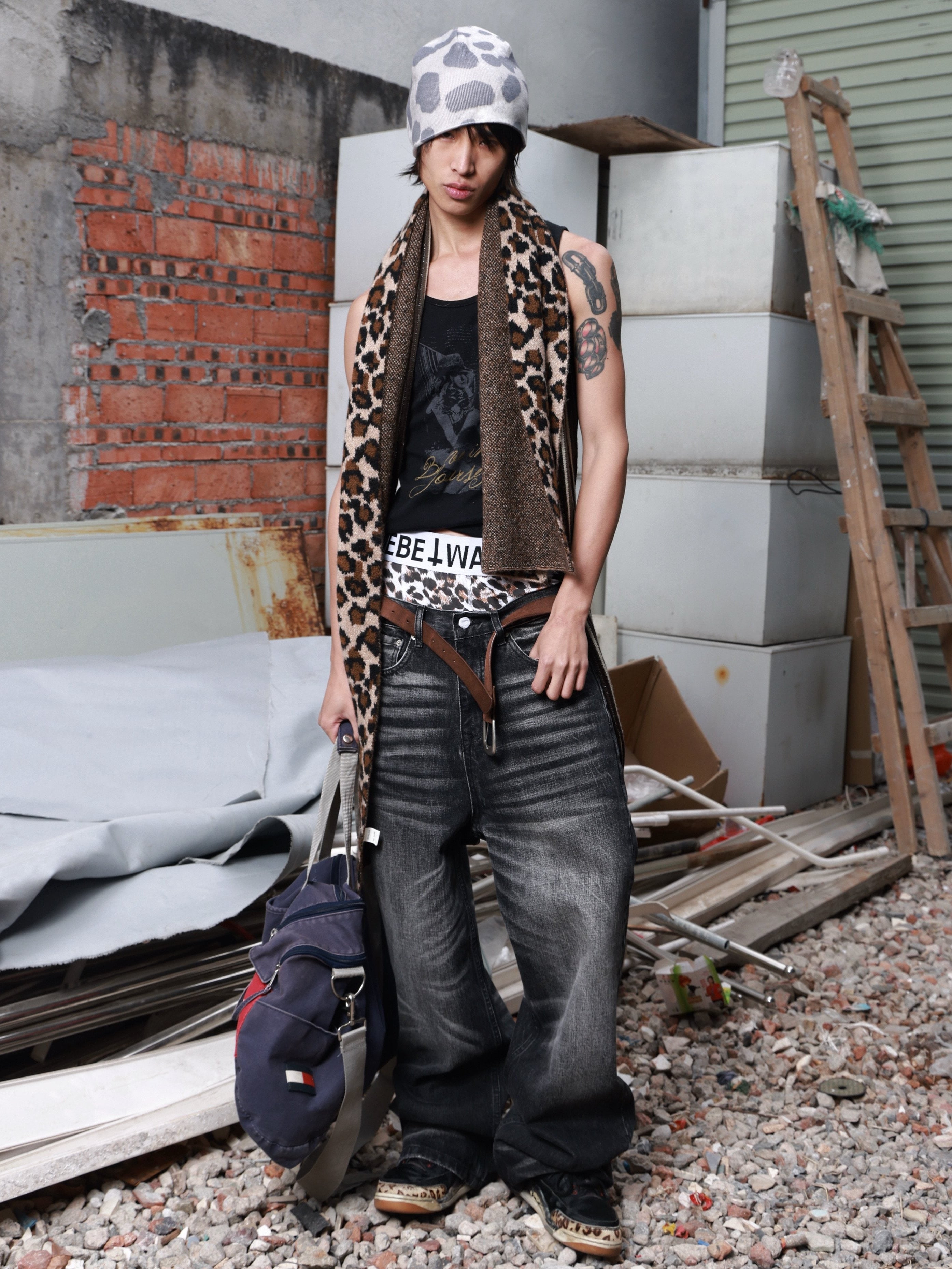 Leopard Print Breathable Antibacterial Boxer Briefs