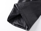 Double Waist Bag Structured Leather Pants