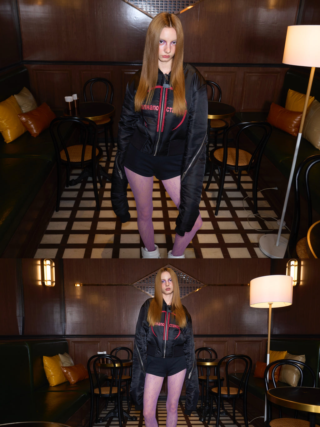 "Ж" Extended Sleeve Bomber Jacket
