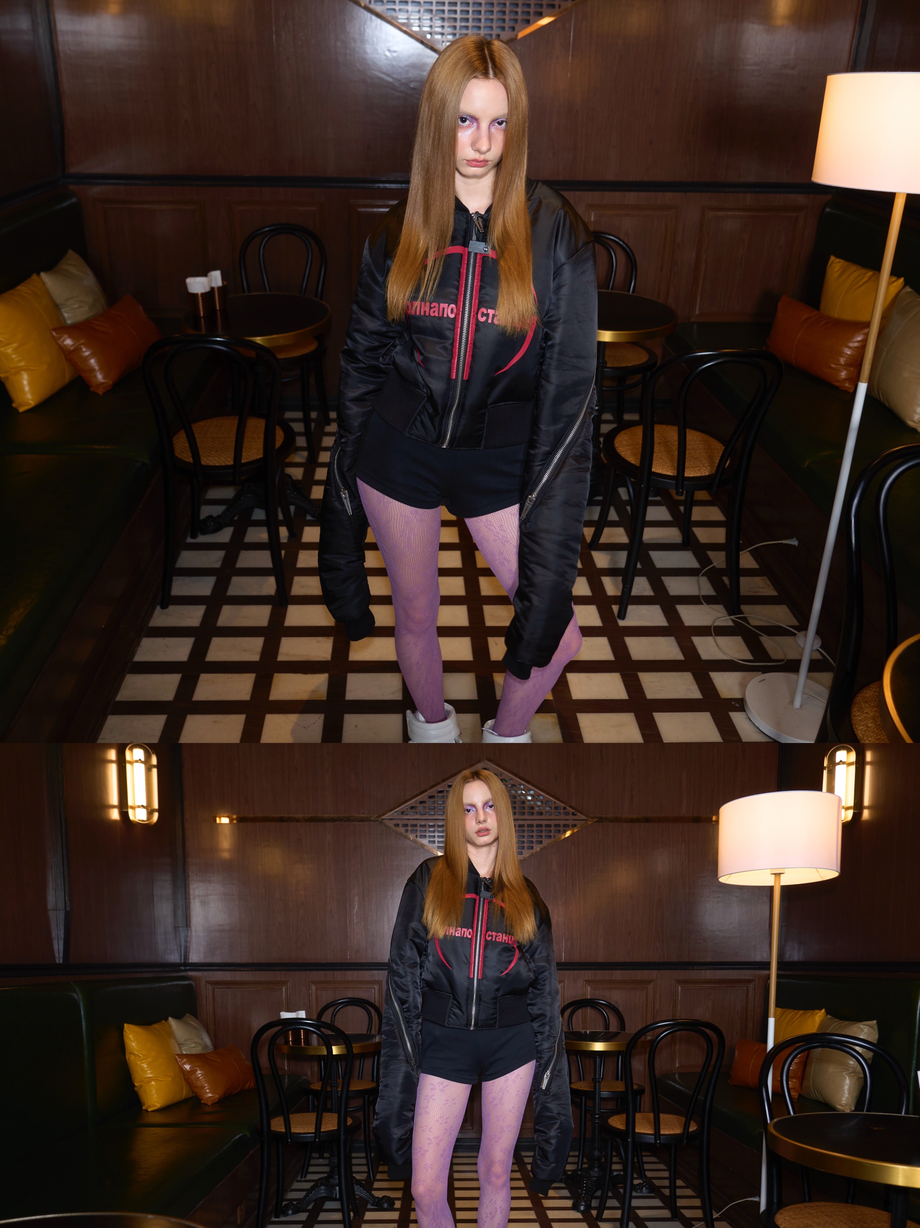 "Ж" Extended Sleeve Bomber Jacket