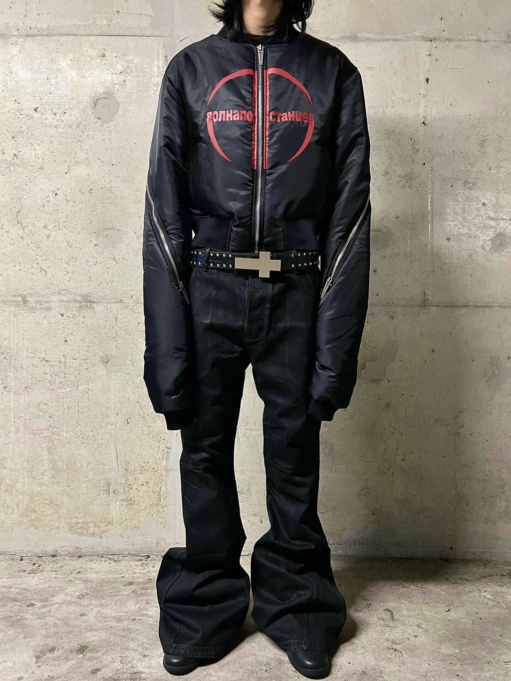 "Ж" Extended Sleeve Bomber Jacket