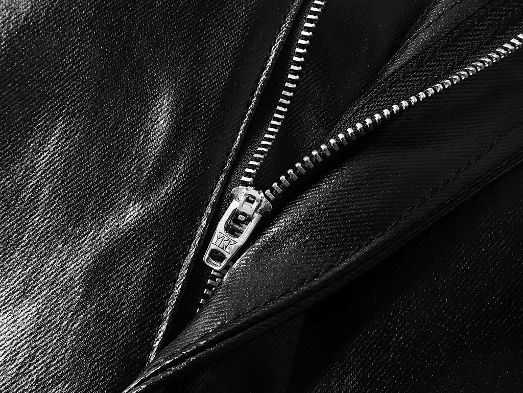 Liquid Metal Coated Wax Pants Flared Jeans
