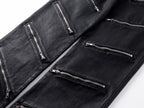 "ZIP" Multi-zipper Wax Pants
